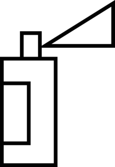 Rectangular Spray Can Line Tracing Svg Vector, Free Vectors File